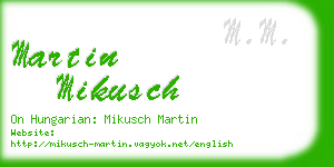 martin mikusch business card